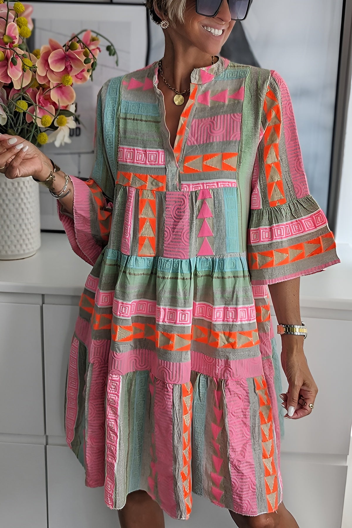 Kristina™ – Boho-klänning med volanger i A-linje